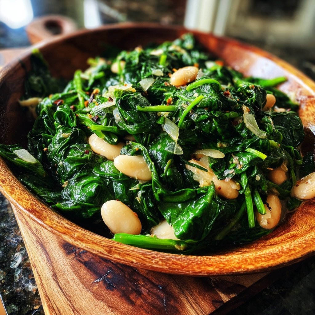 Spinach White Bean Garlic Sauté