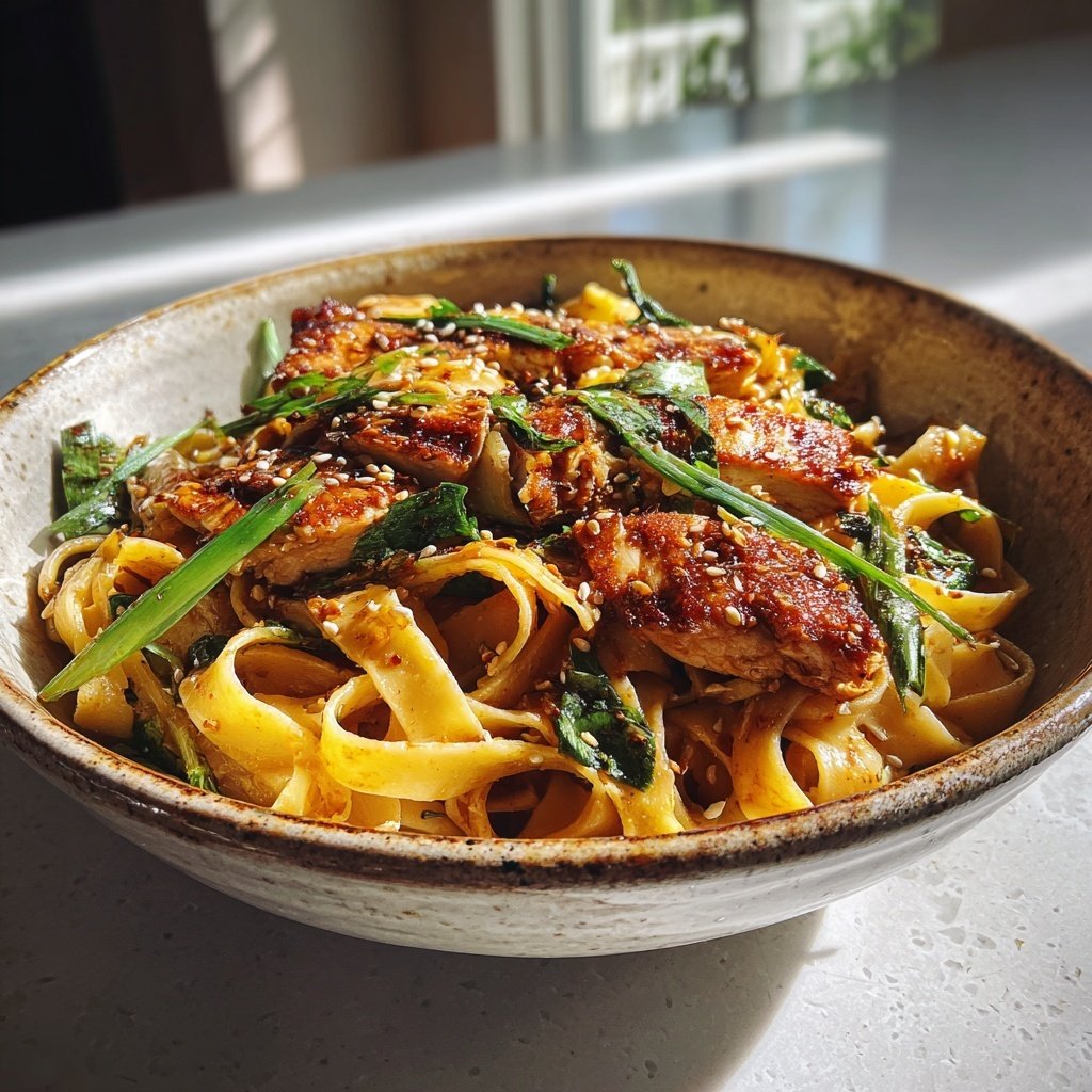 Sesame Ginger Chicken Noodles