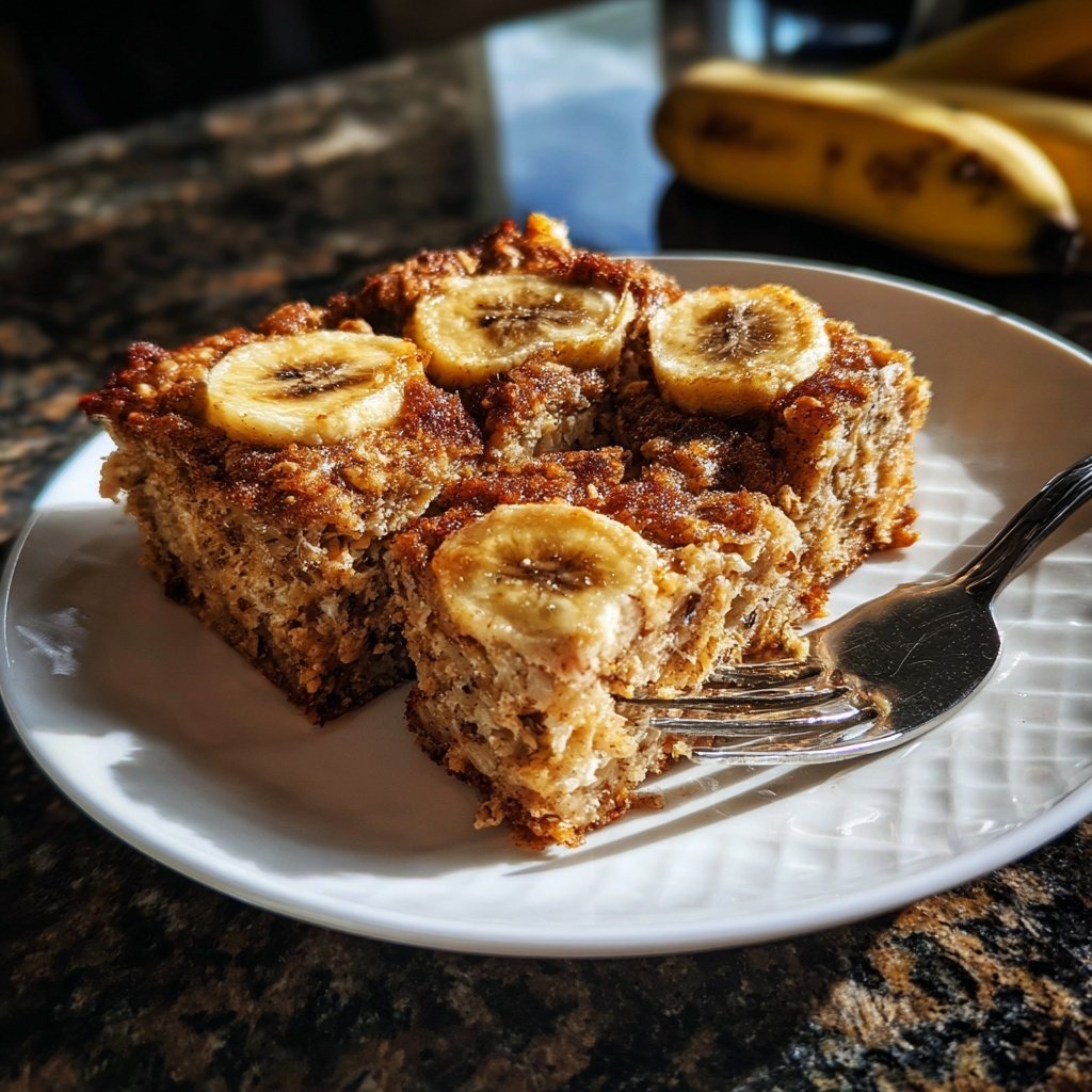 Cinnamon Banana Breakfast Squares