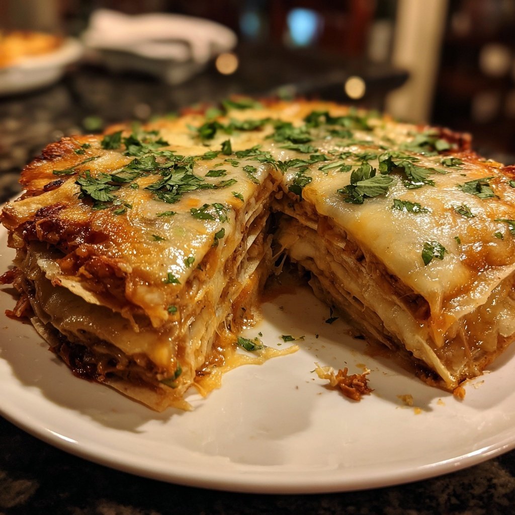 Shredded Chicken Quesadilla Bake