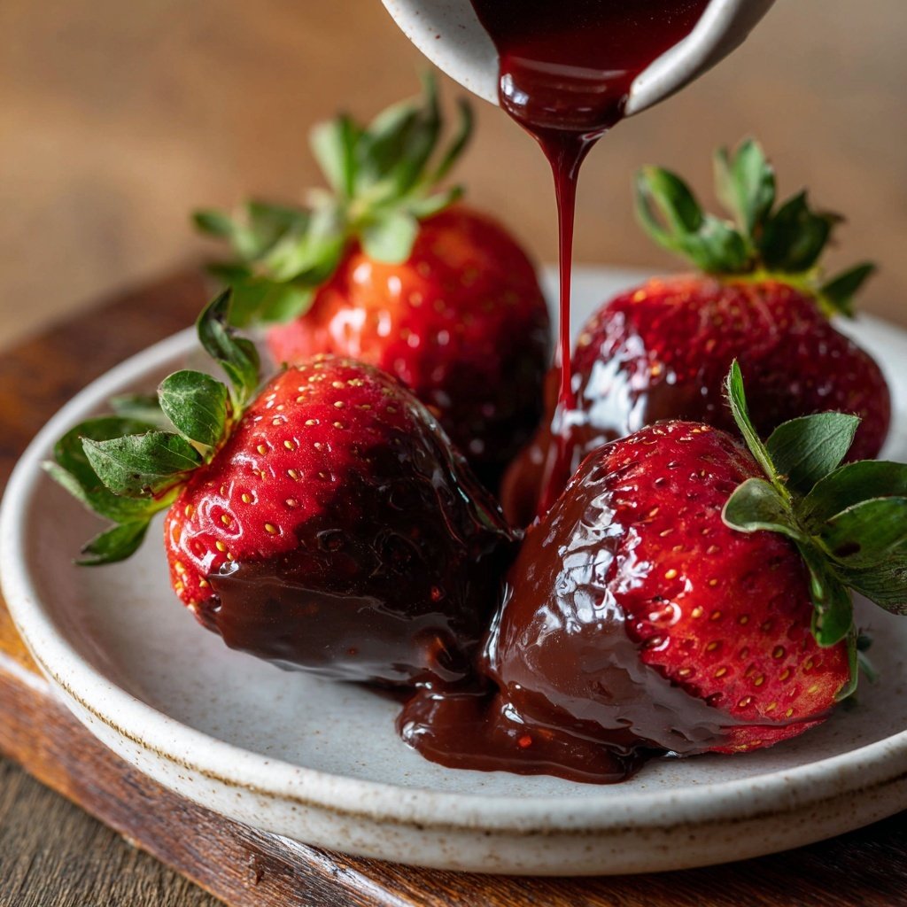 Strawberries with Ruby Chocolate