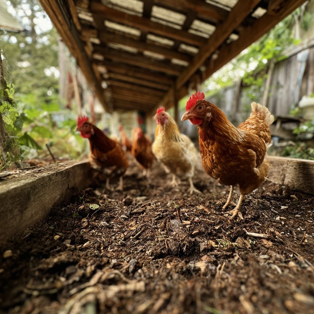 Chicken Run With Covered Walkway