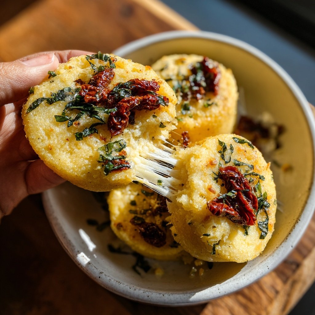 Valentine Dinner Baked Polenta Rounds
