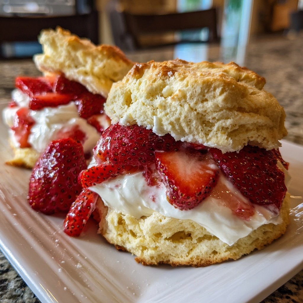 Strawberry Shortcake With Biscuits