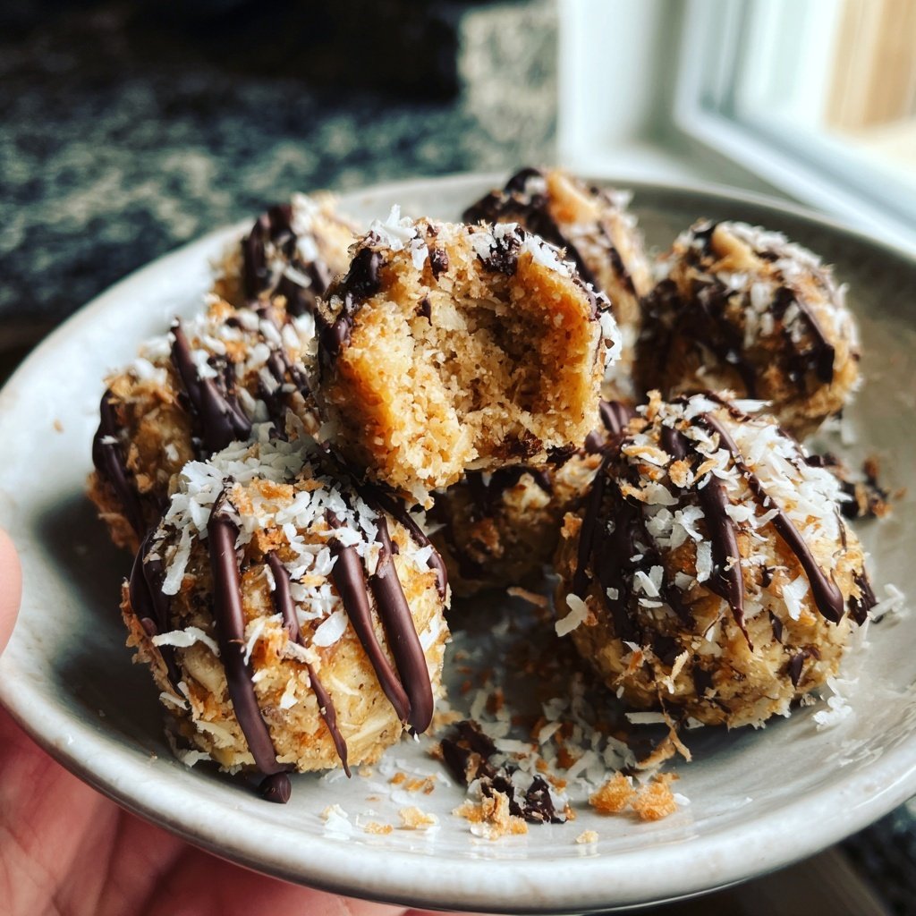 Chocolate Coconut Banana Snack Bites
