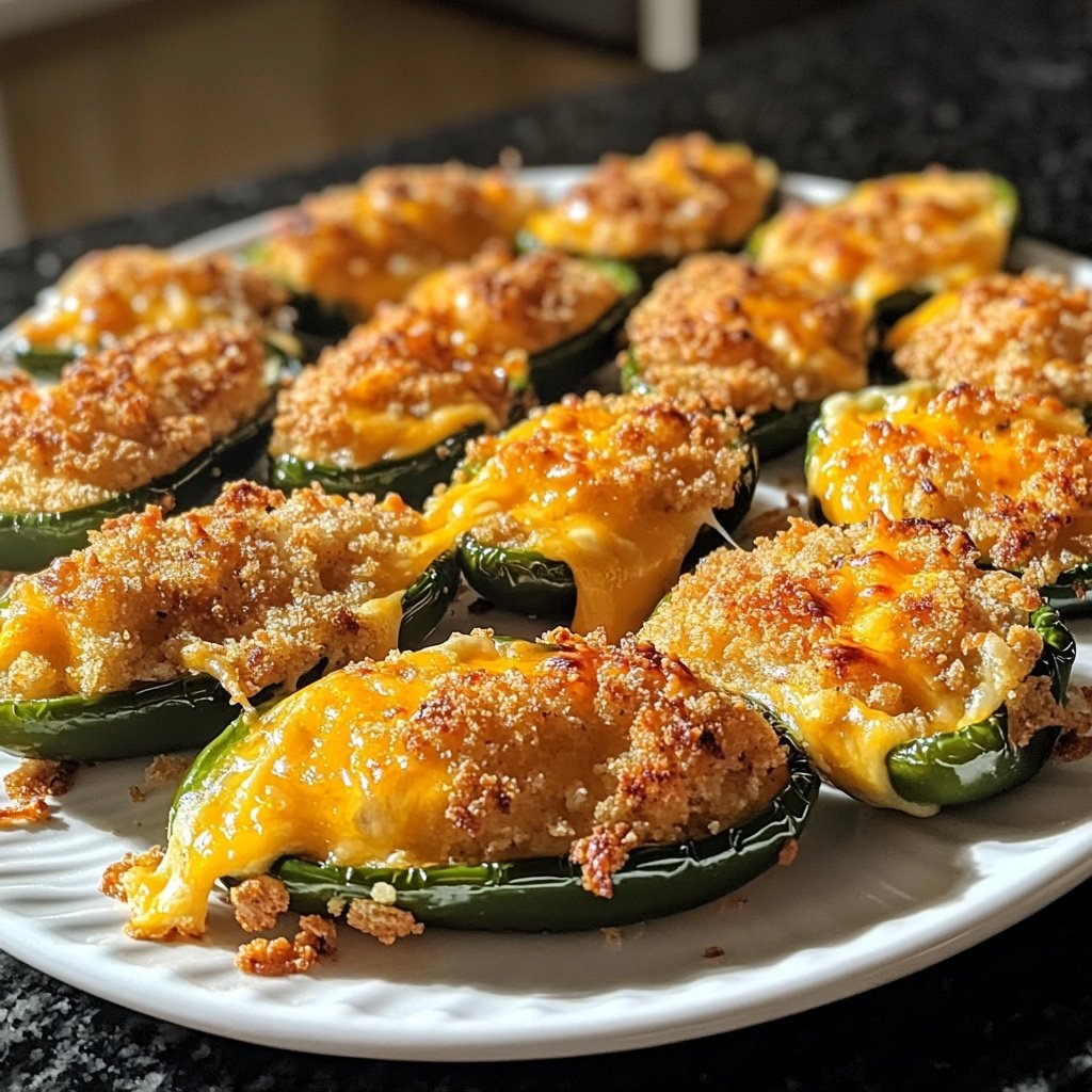 Jalapeno Poppers with Cheddar and Garlic