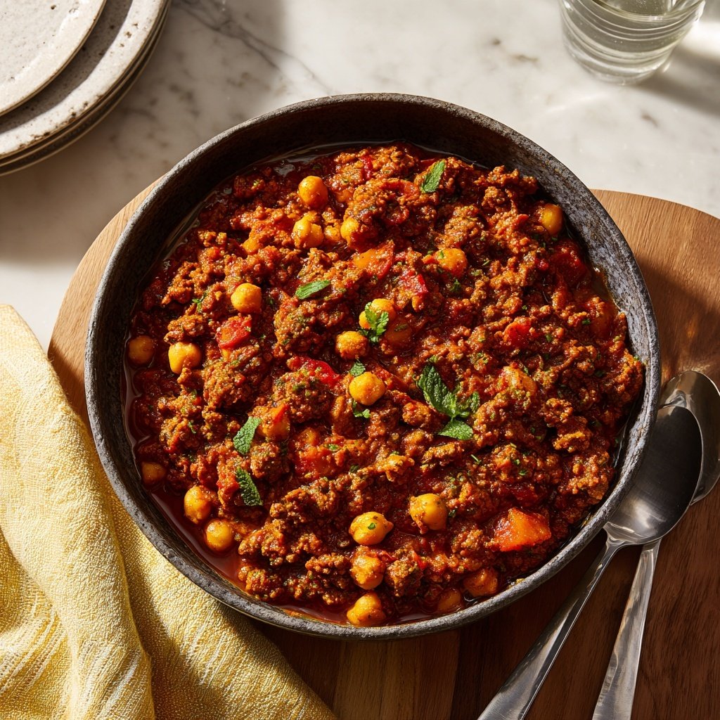 Ground Beef And Chickpea Curry