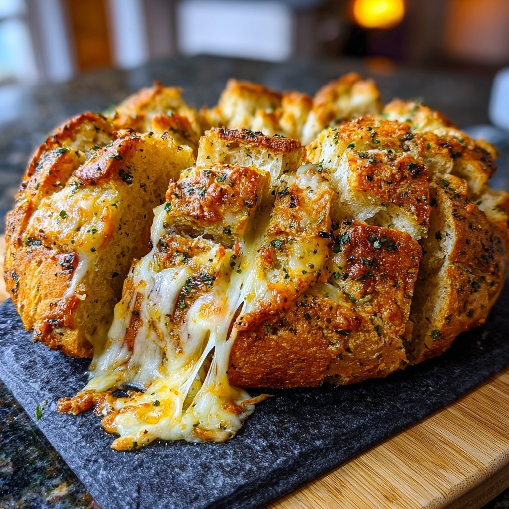Super Bowl Party Food Cheesy Pull Apart Bread