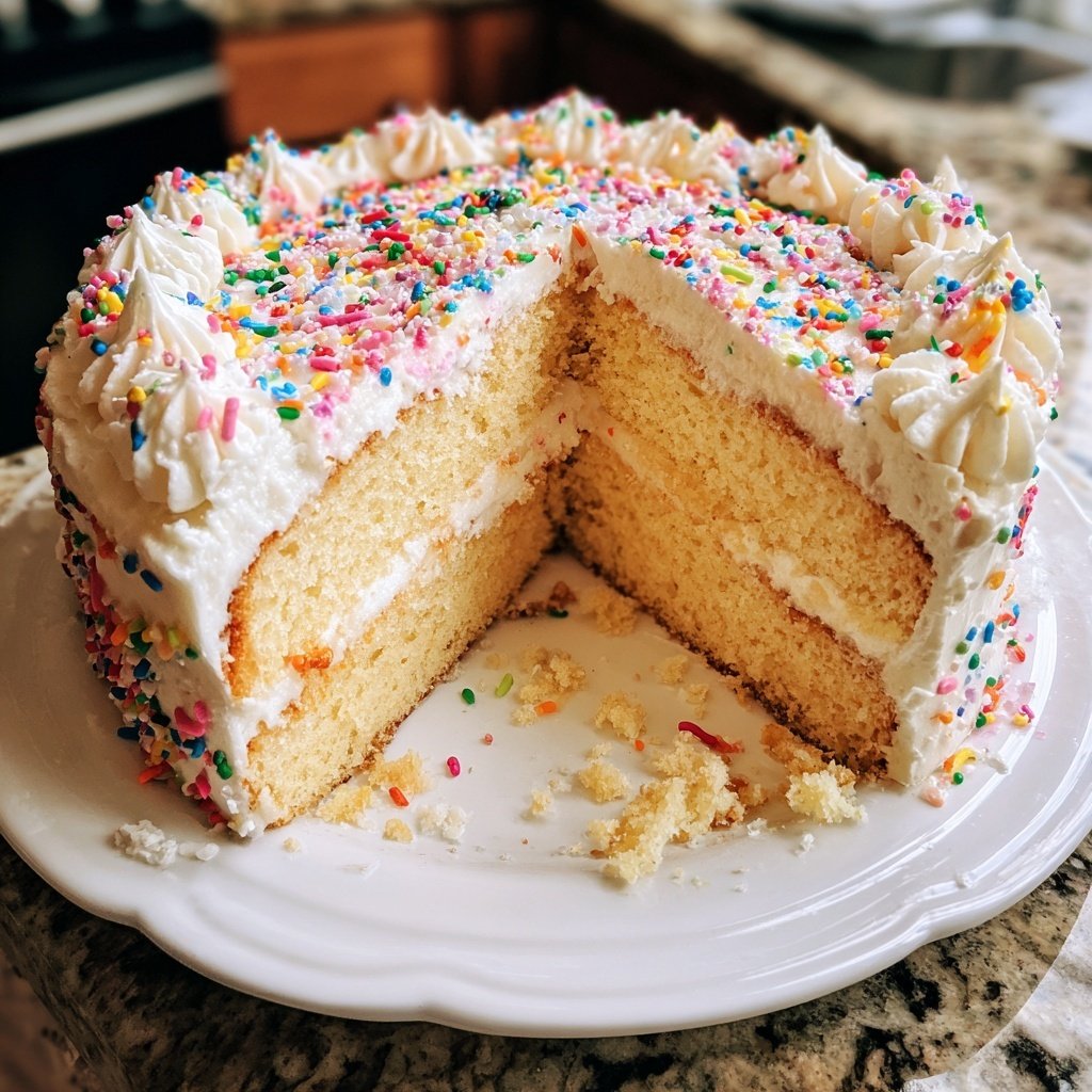 Classic Vanilla Birthday Cake